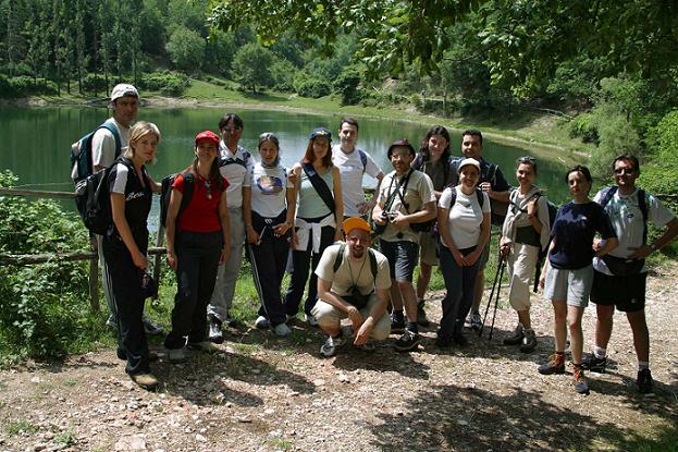 Il gruppo ai laghetti di percile